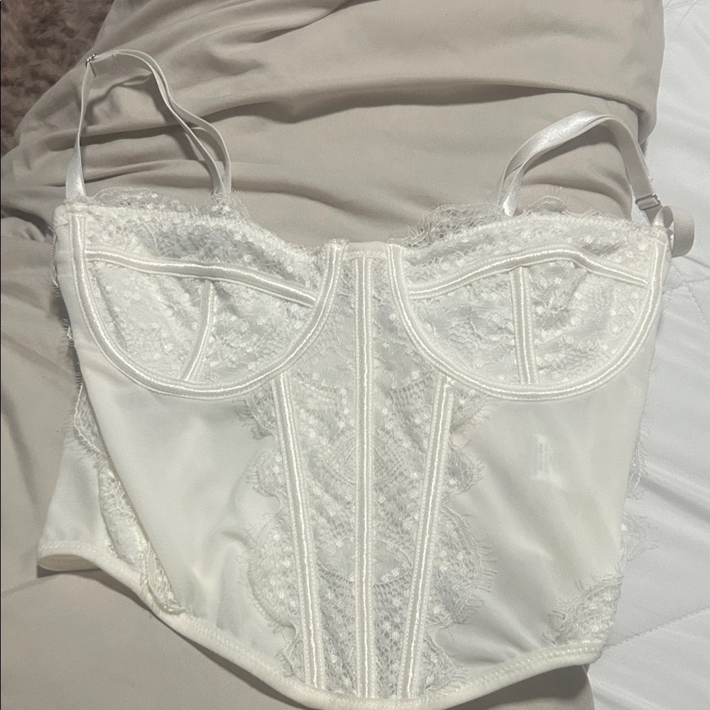 Corset top white pacsun